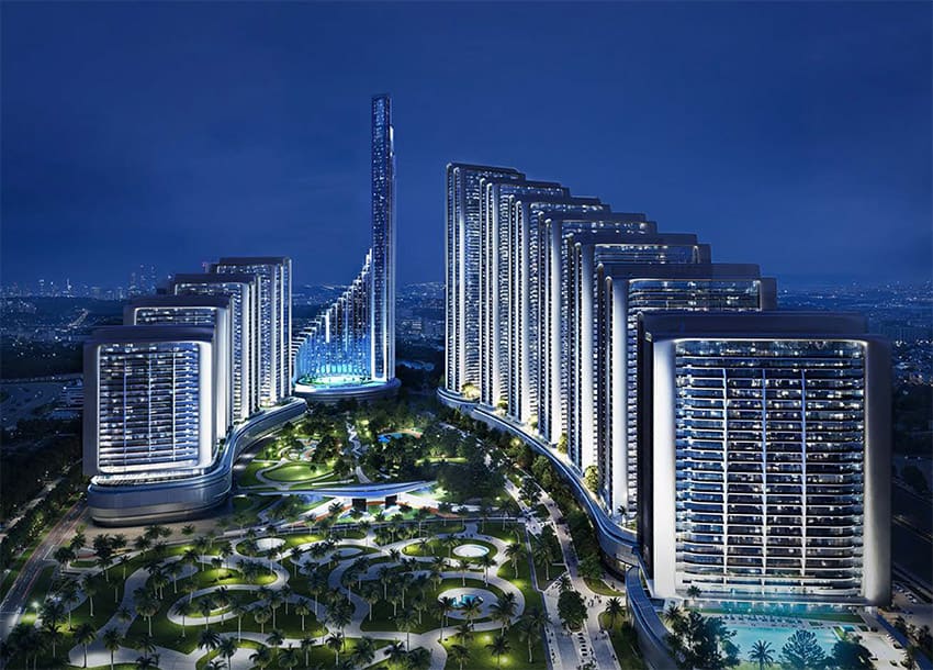 Mercedes-Benz Places — aerial render
