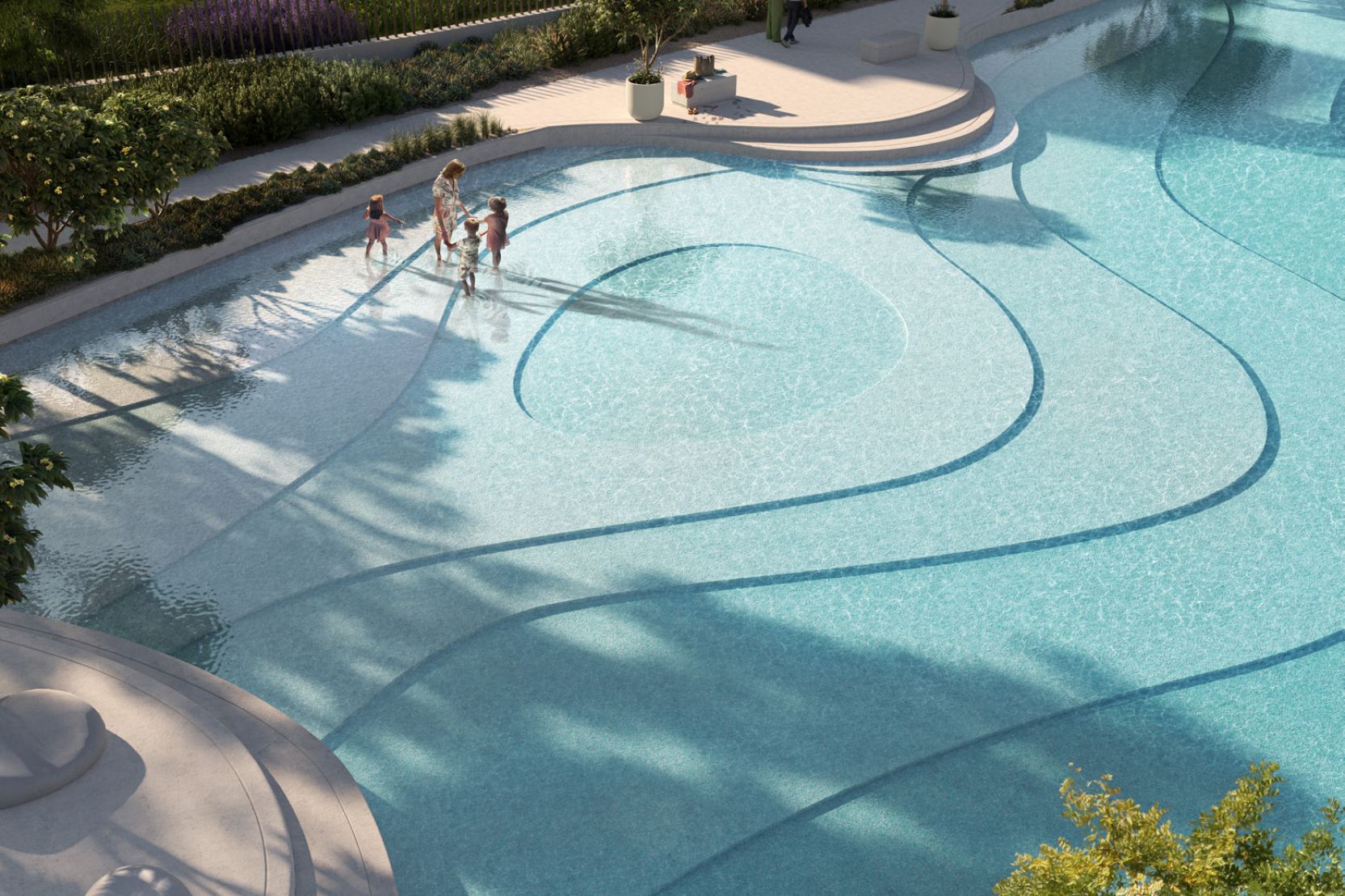 The Oasis — resort-style pool deck