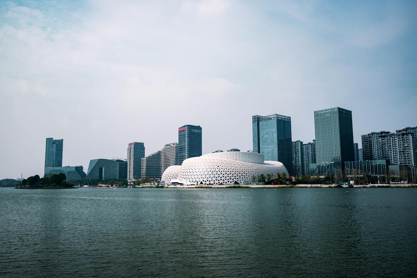 Modern global skyline representing international market promotion