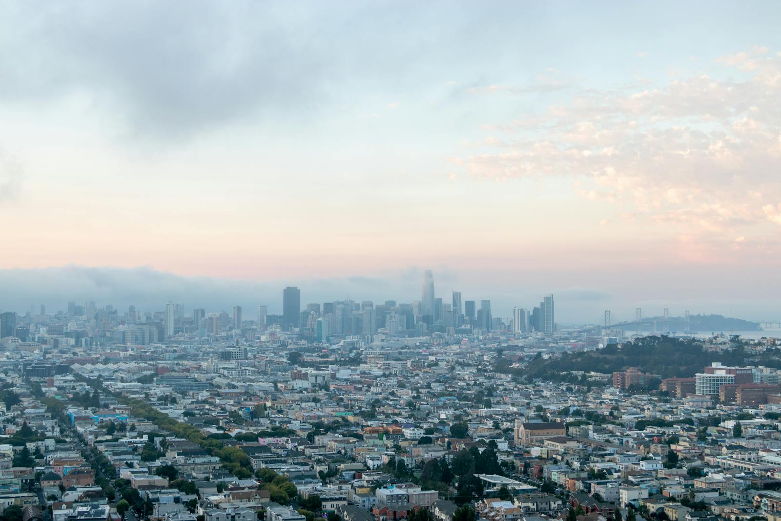 City skyline and residential towers for real estate expansion